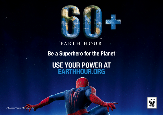 SpiderMan the first Super Hero ambassador for EarthHour 2014