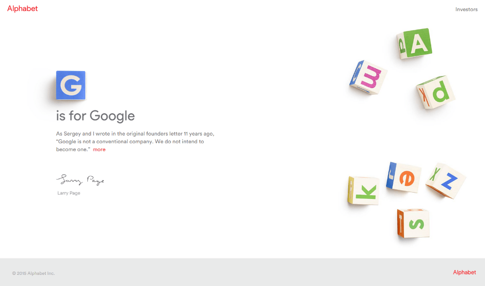 What is Alphabet, a New Identity for Google?