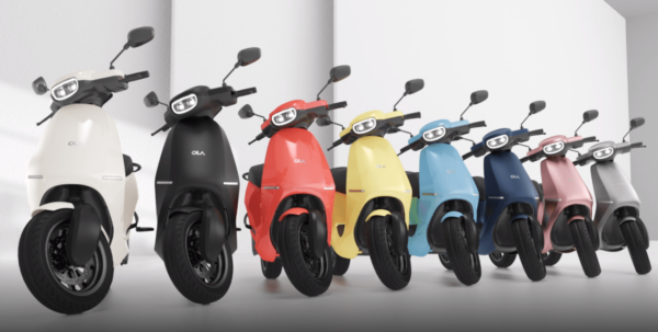 OLA Electric has revealed the colors on OLA Electric Scooter official website.